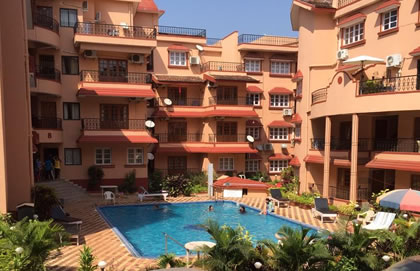Calangute 1BHK Holiday Apartment With Pool, APT072 Goa